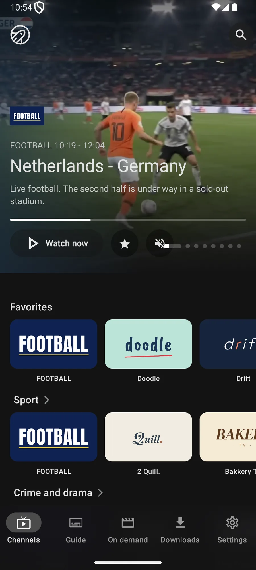 Channel list