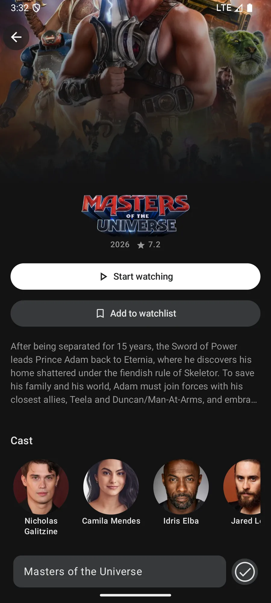 Movie detail page