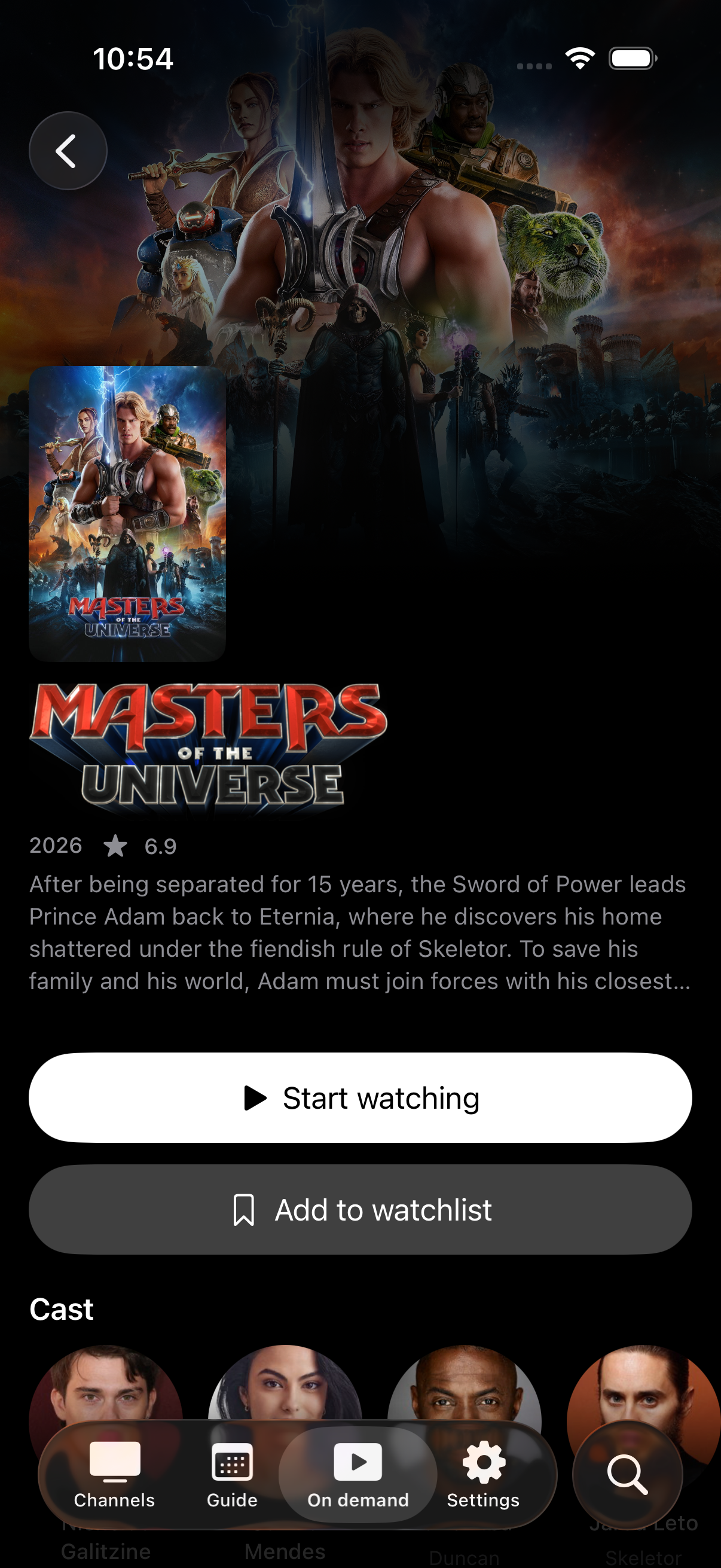 Jetpack IPTV movie detail screen